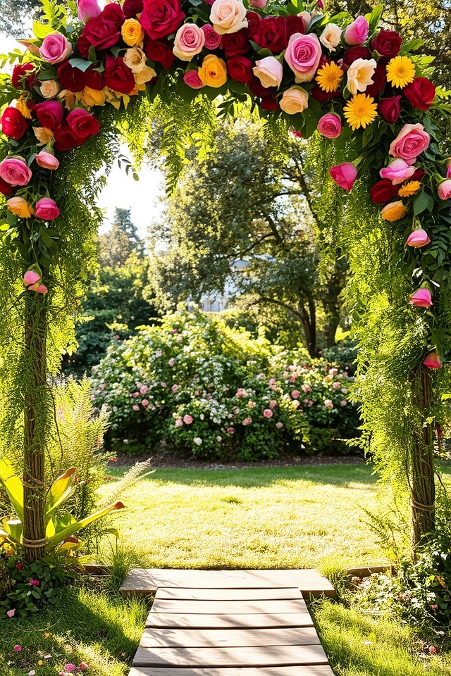 enchanting floral wedding arch
