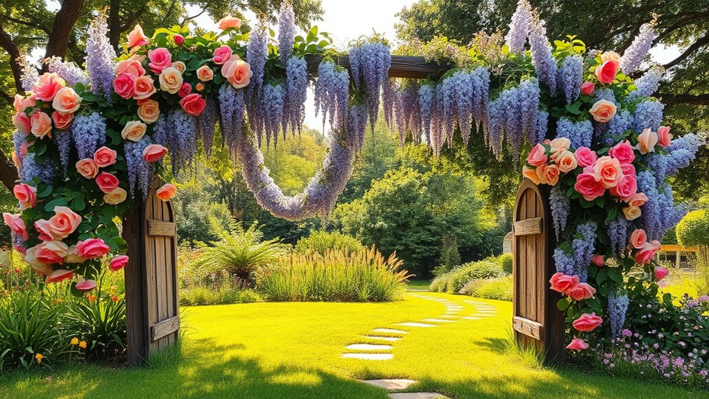 enchanting garden arch installation