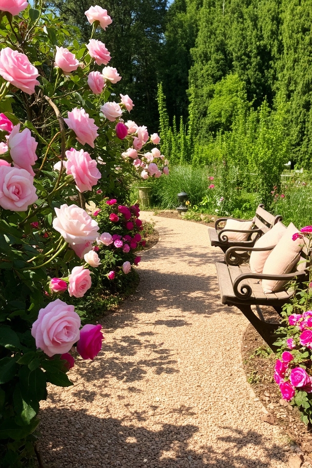 enchanting garden rose walkways