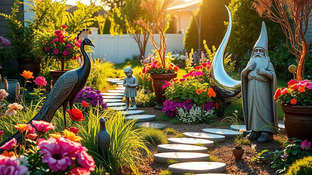 enchanting outdoor garden sculptures