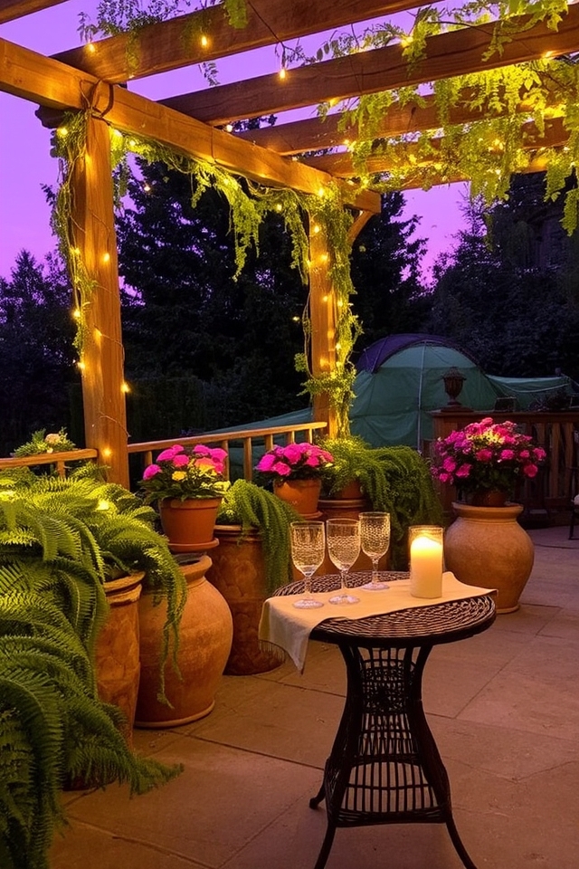 enchanting outdoor patio ambiance