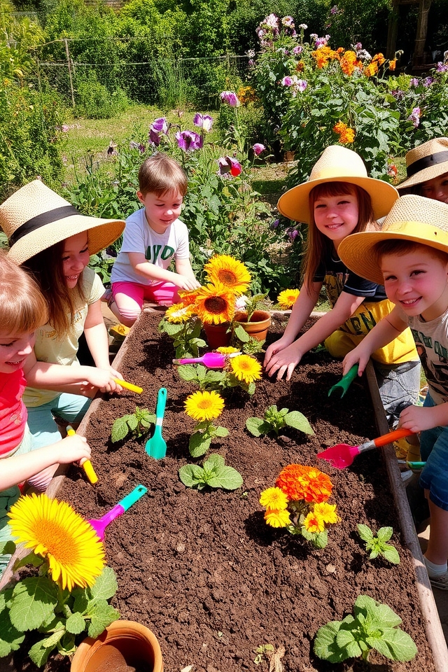 engaging children in gardening