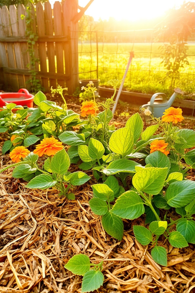 enhance garden with mulch