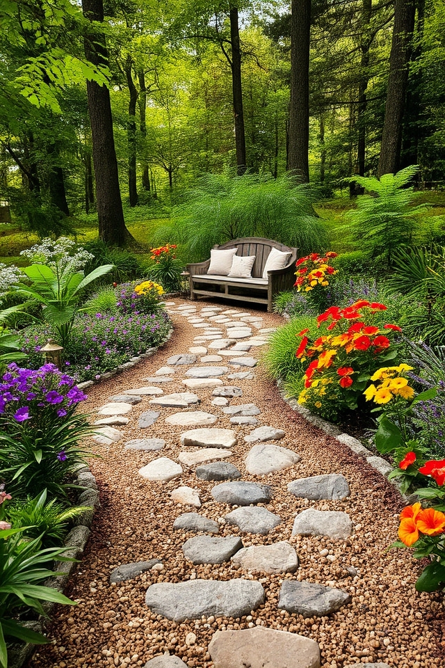 enhance garden with stones