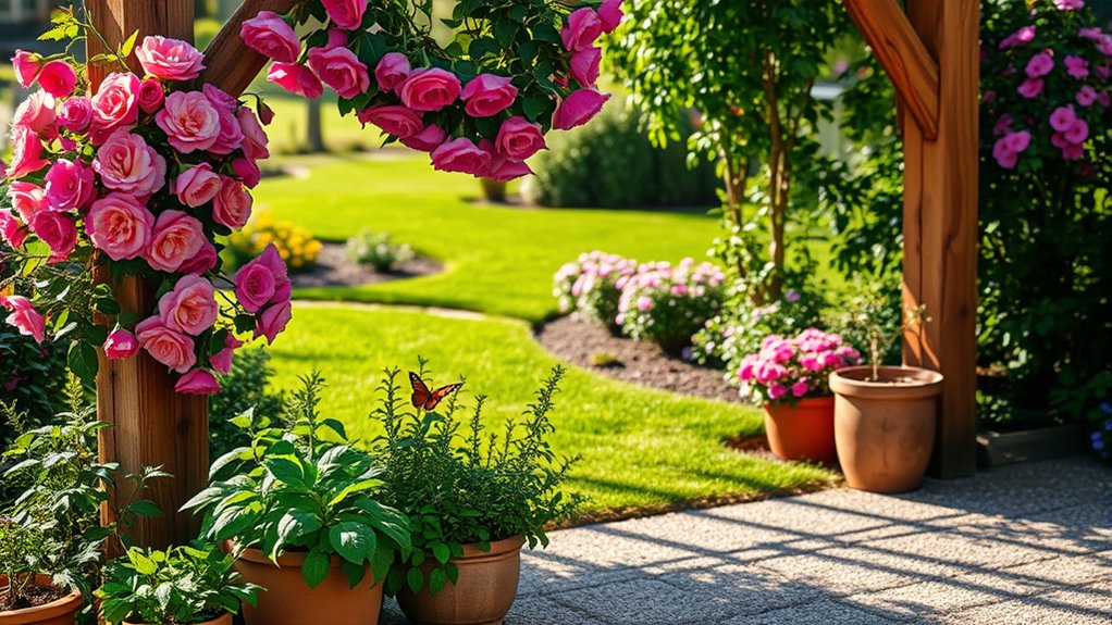 enhance garden with trellis