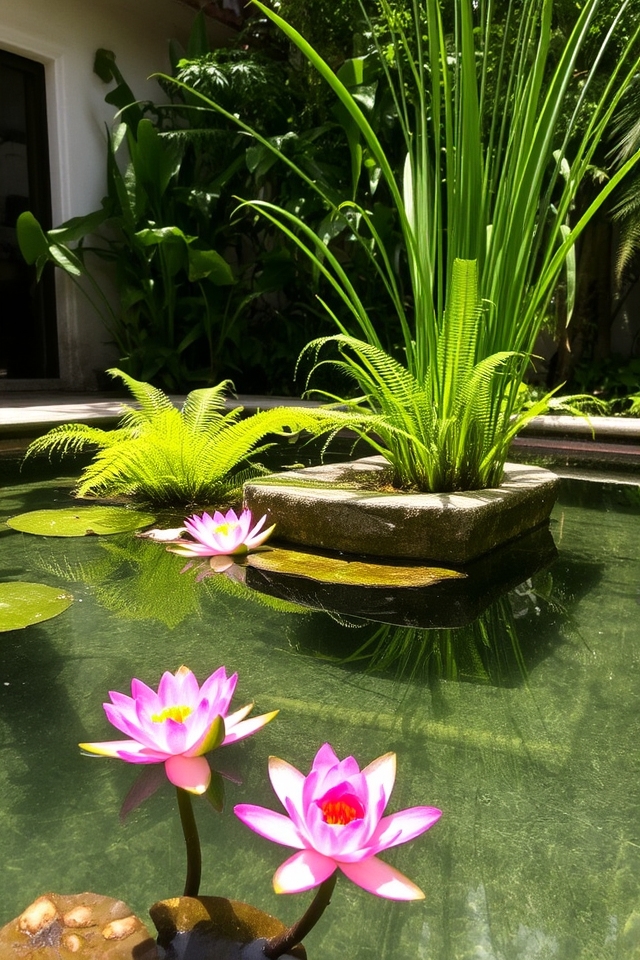 enhancing courtyard water features