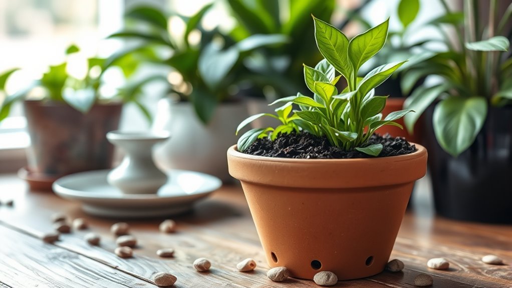ensure proper plant drainage