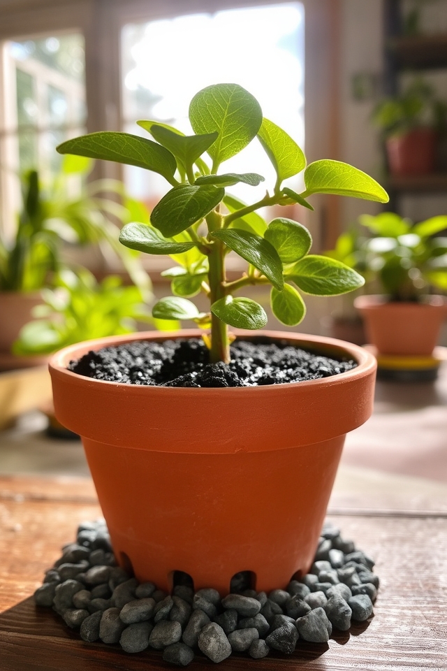 ensure proper pot drainage