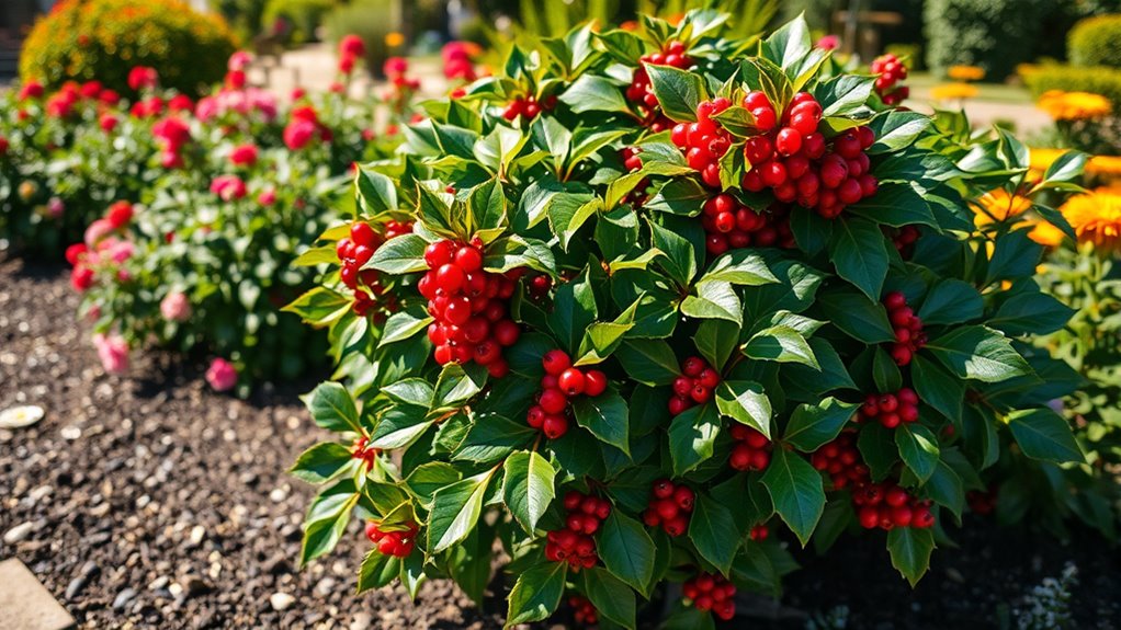evergreen shrub with berries
