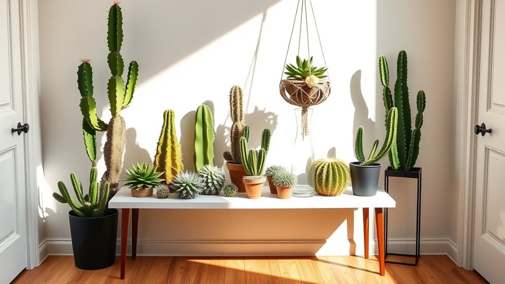 exotic cacti for entryway