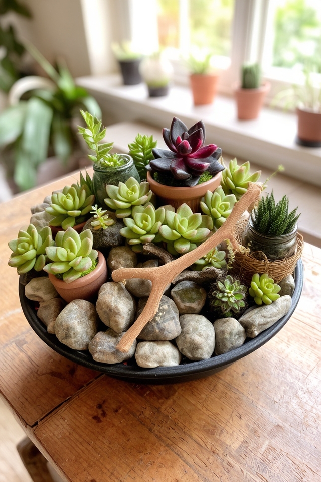 experiment with succulent arrangements