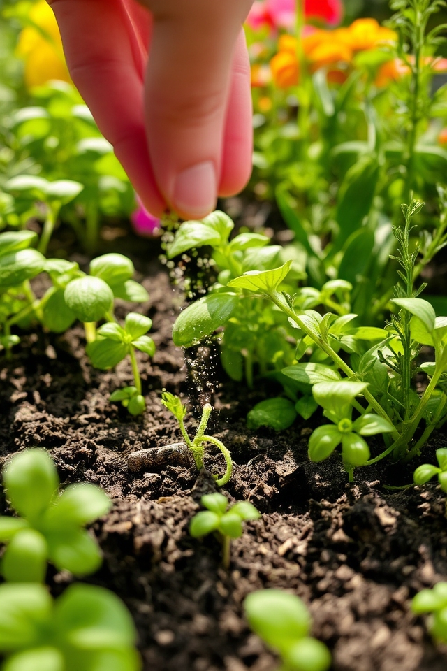 fertilize herbs sparingly