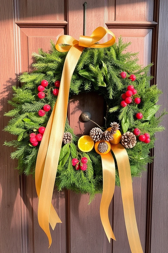 festive customized evergreen wreaths