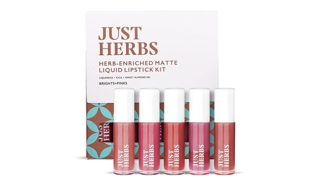 five organic liquid lipsticks