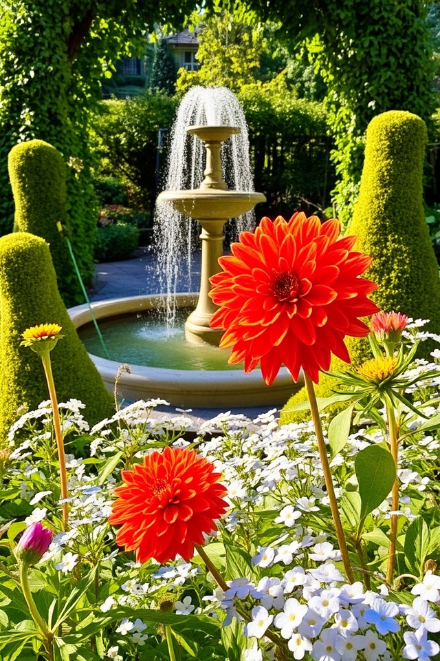 focal point flower garden