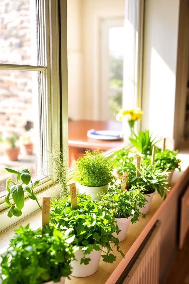 fresh herbs for dining