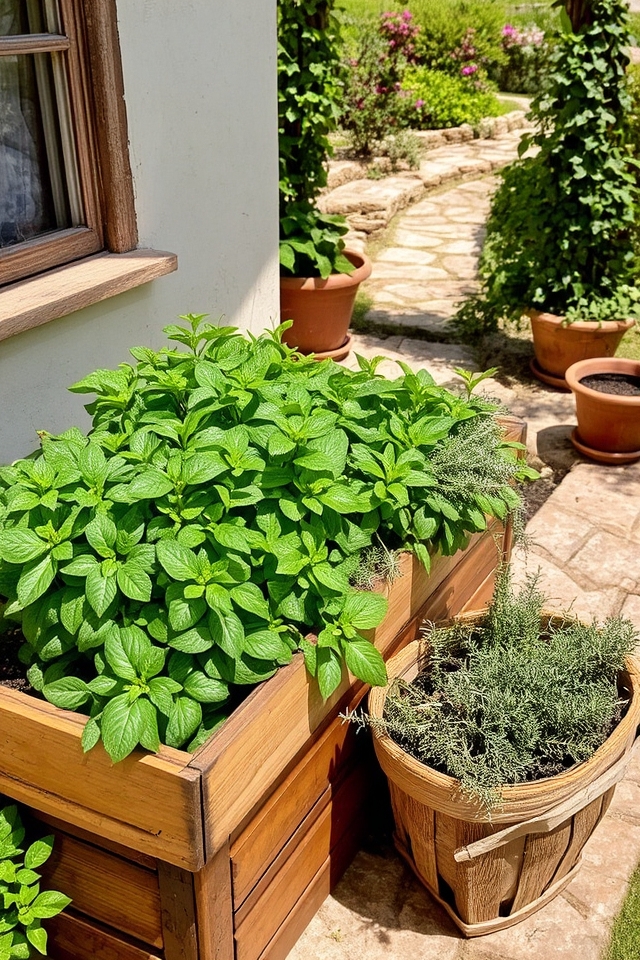 functional herb garden setup
