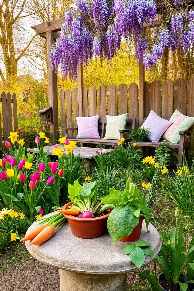 garden reflects the seasons