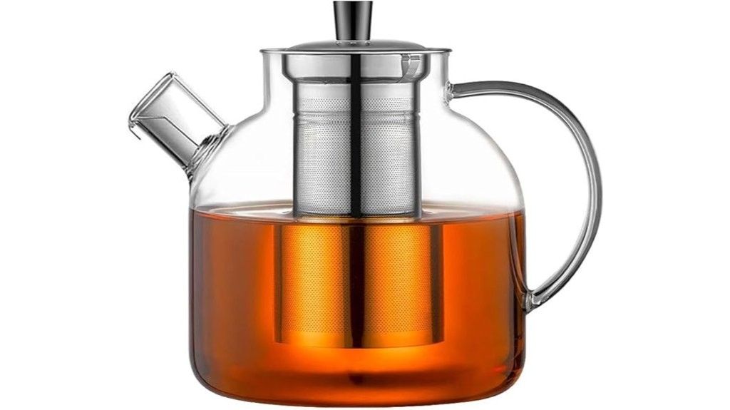 glass teapot with infuser