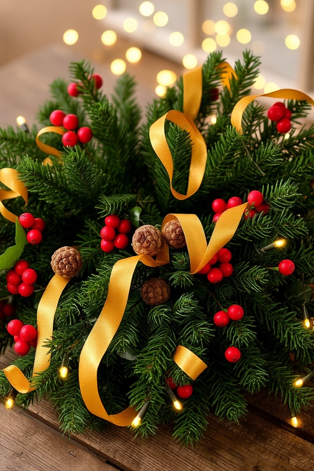gold accents for greenery
