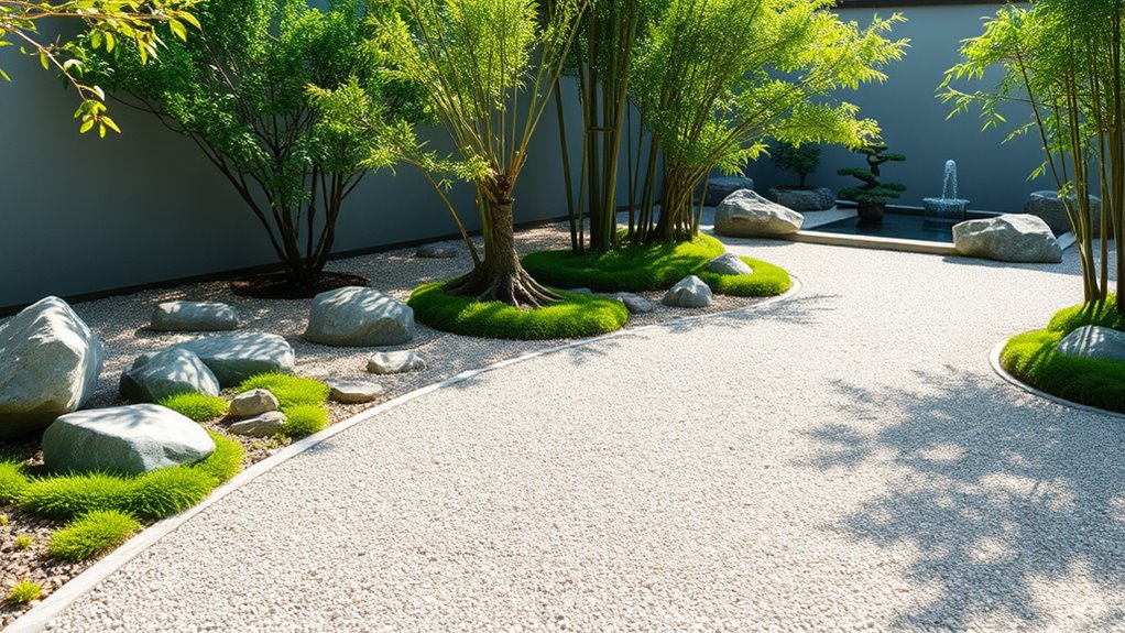 gravel paths enhance tranquility