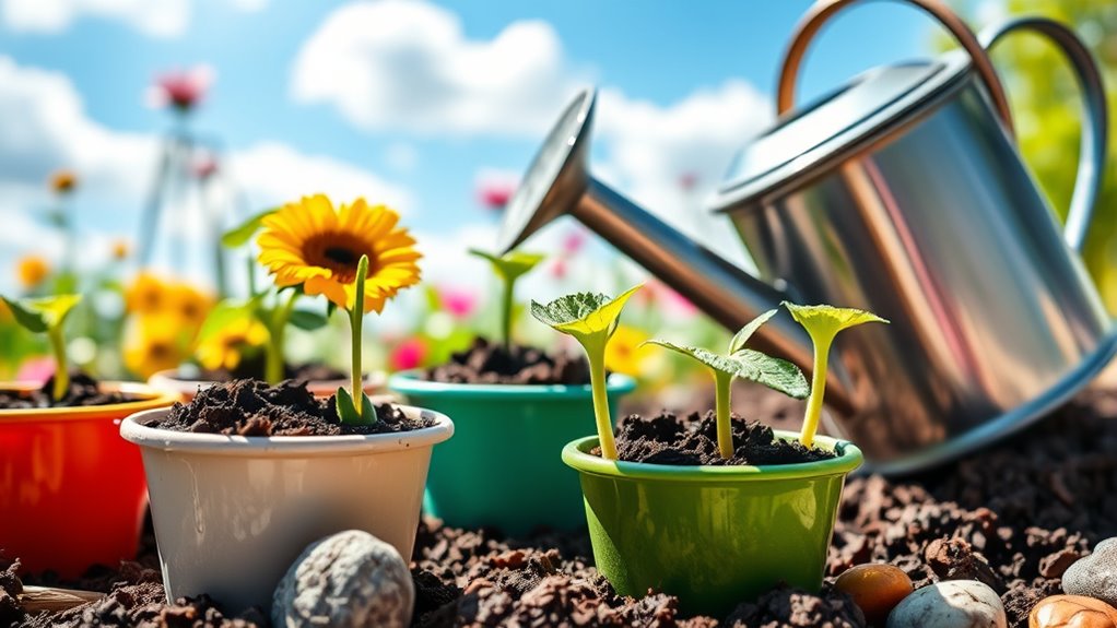 grow sunflowers with kids