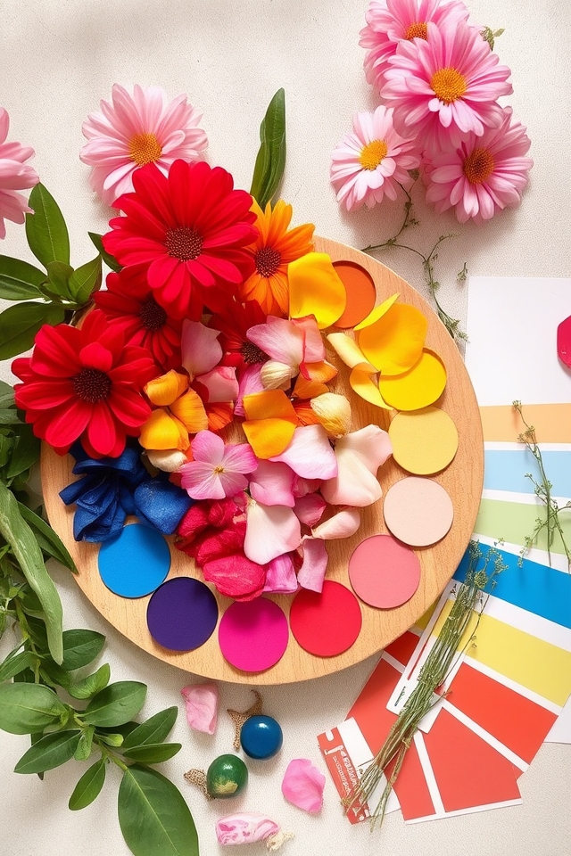 harmonious flower garden colors