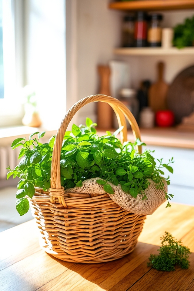 herb display fruit baskets