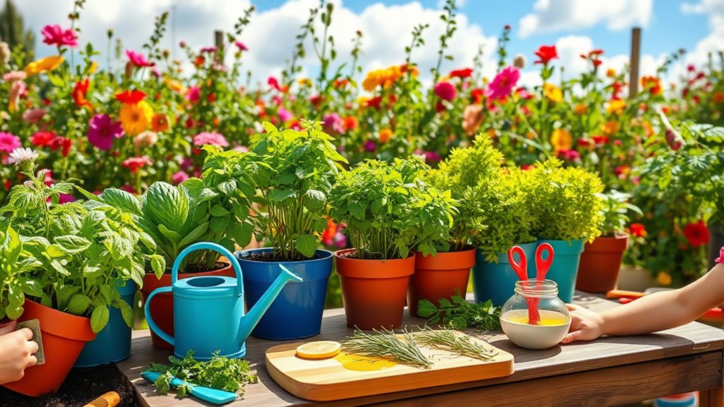 herb gardening for kids