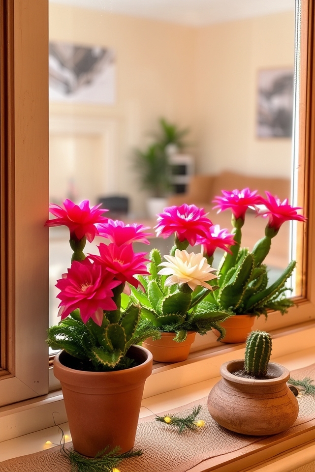 holiday cacti vibrant blooms