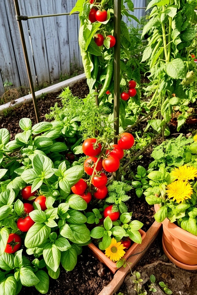 homegrown herb vegetable gardens