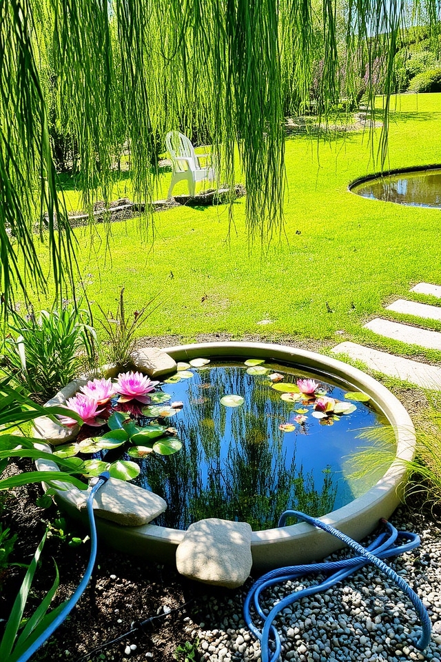 ideal mini pond placement