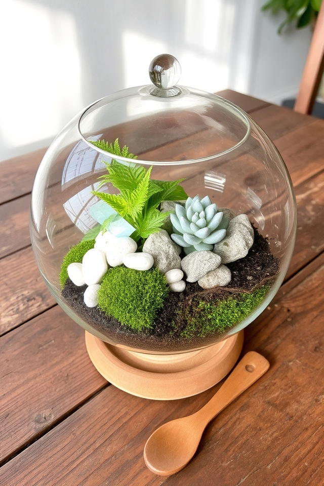 indoor terrarium centerpiece creation