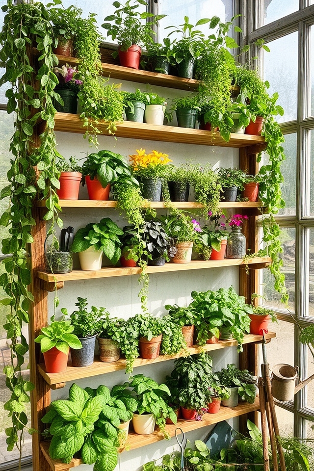 indoor vertical plant display
