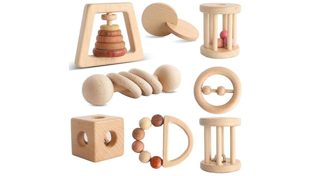 infant wooden toy set
