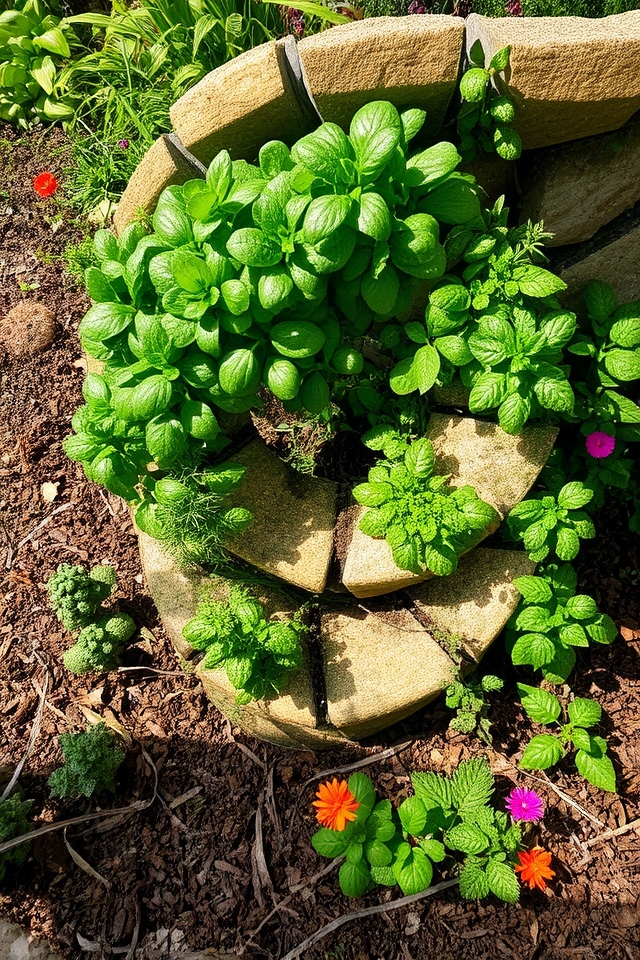 innovative space saving herb spiral