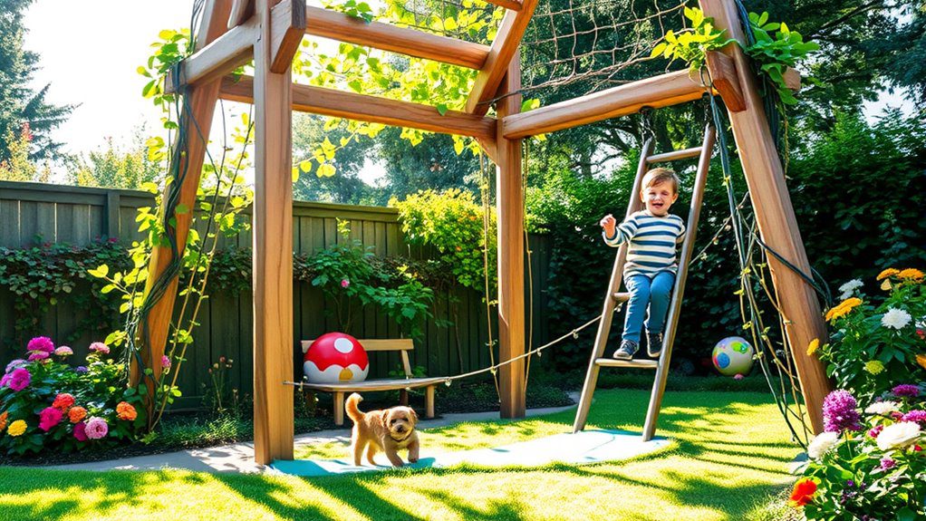 interactive outdoor play structure
