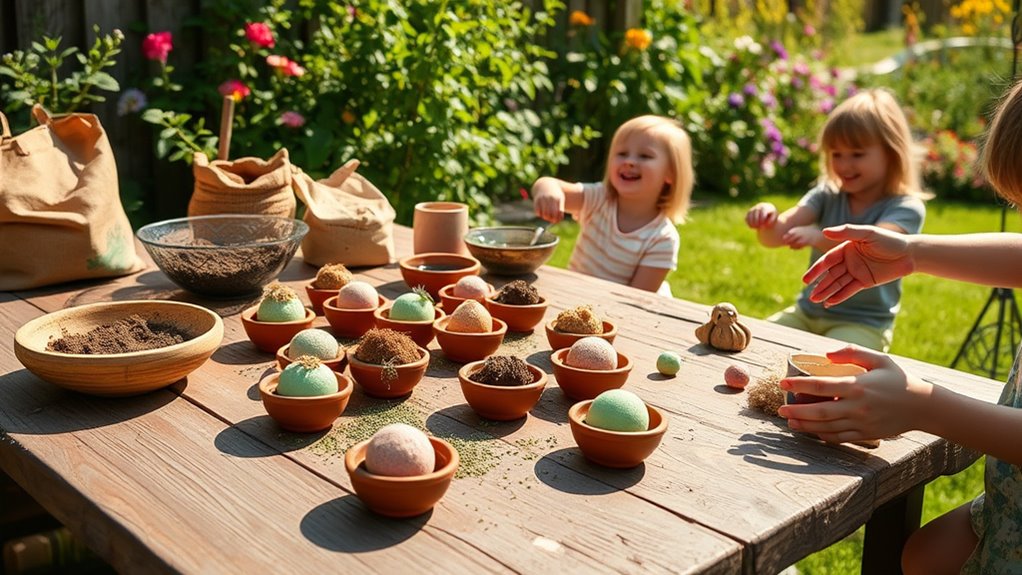 interactive planting with seed bombs