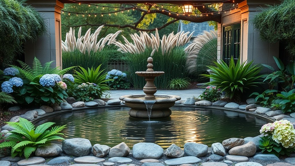 inviting serene water feature