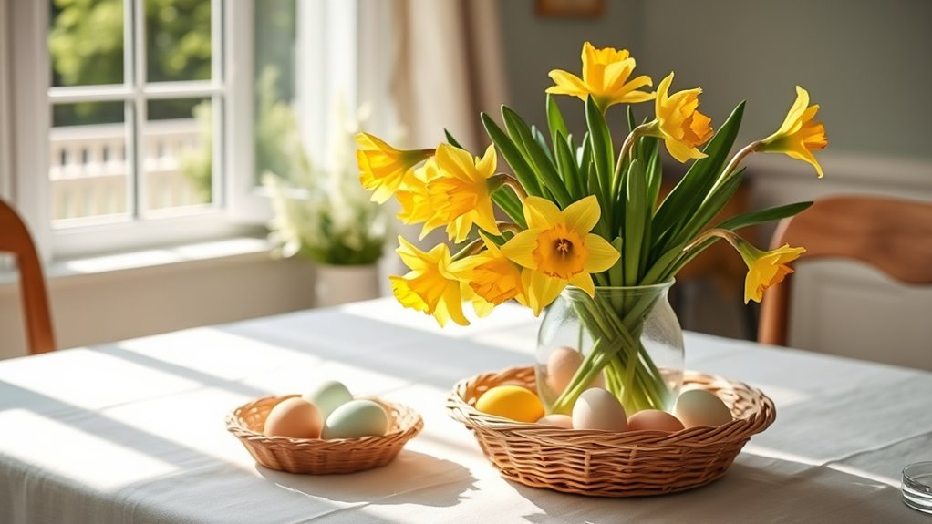 joyful easter daffodils bloom