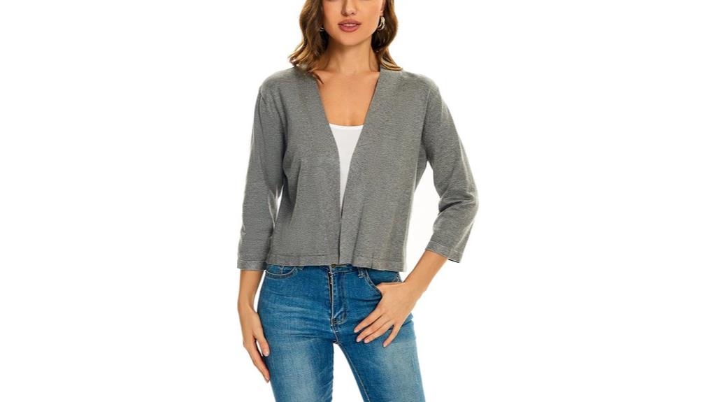 lightweight cropped cardigan top