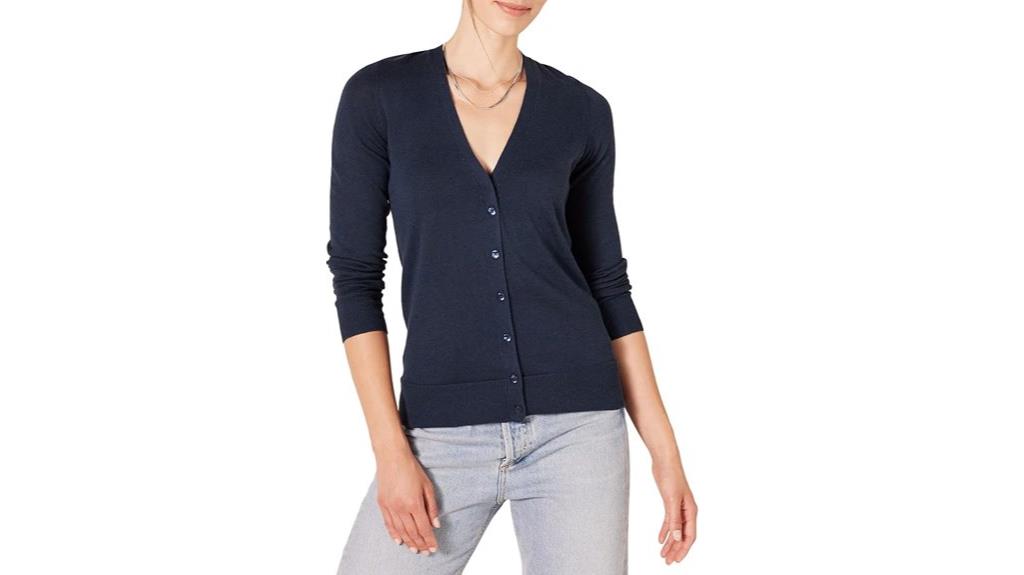 lightweight v neck cardigan sweater