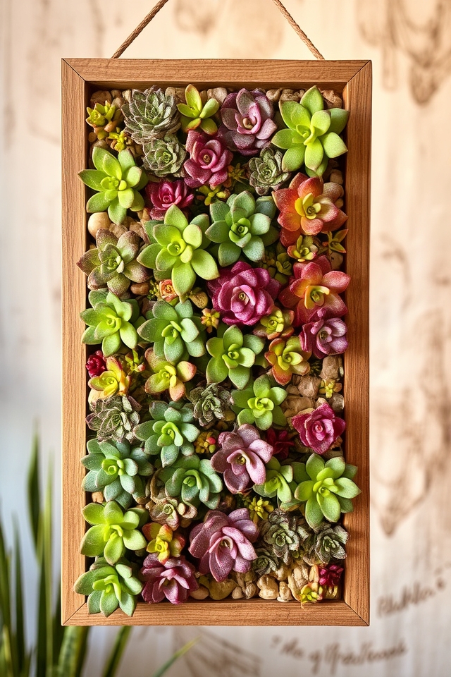 living succulent wall art