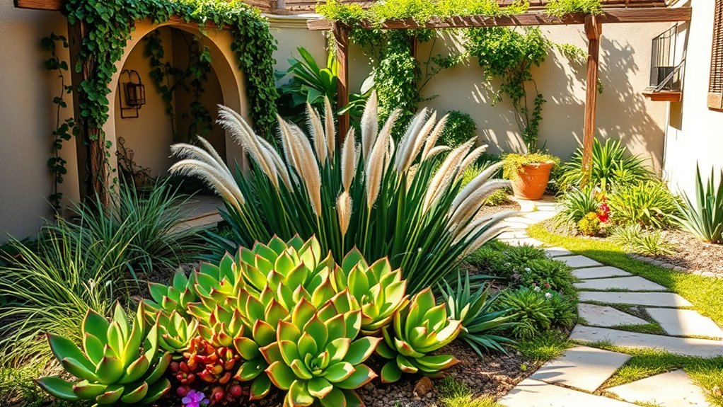 low maintenance courtyard plant selection