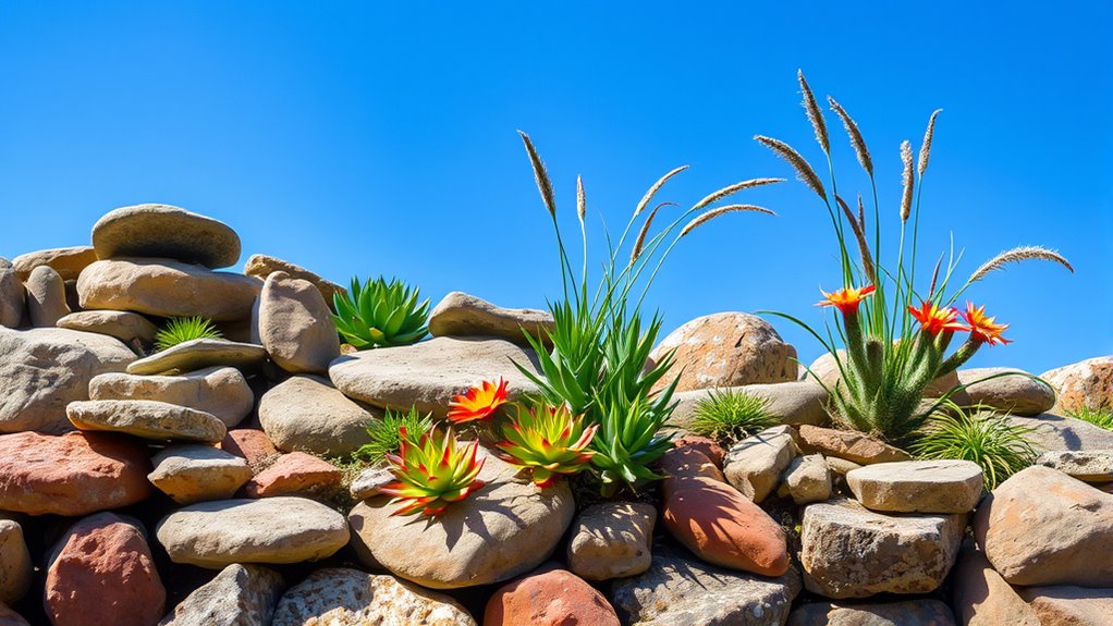 low maintenance drought resistant rock garden
