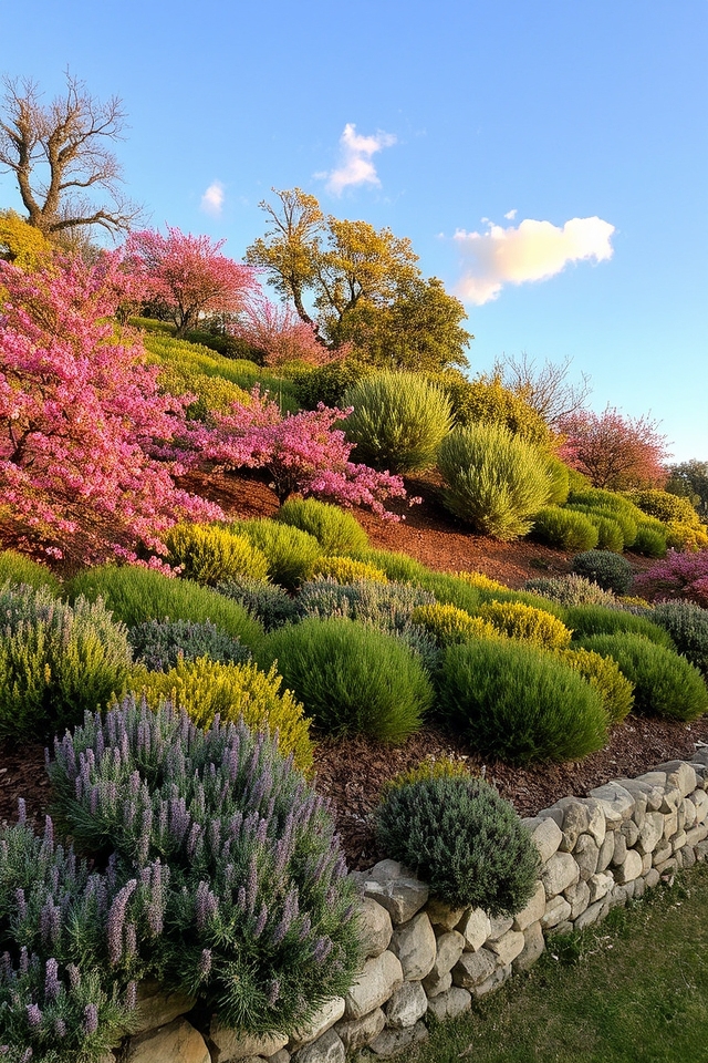 low maintenance hillside gardens