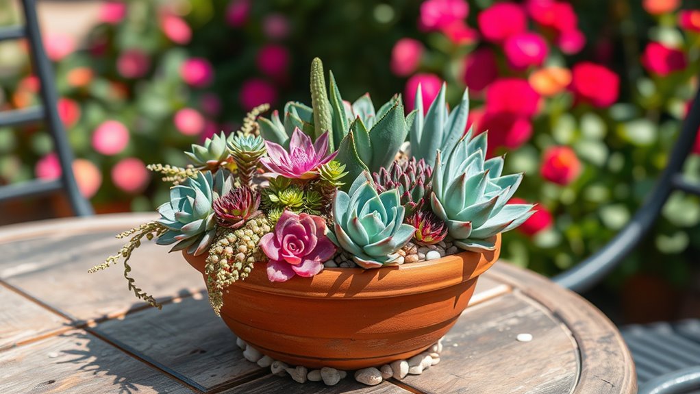 low maintenance patio garden arrangements