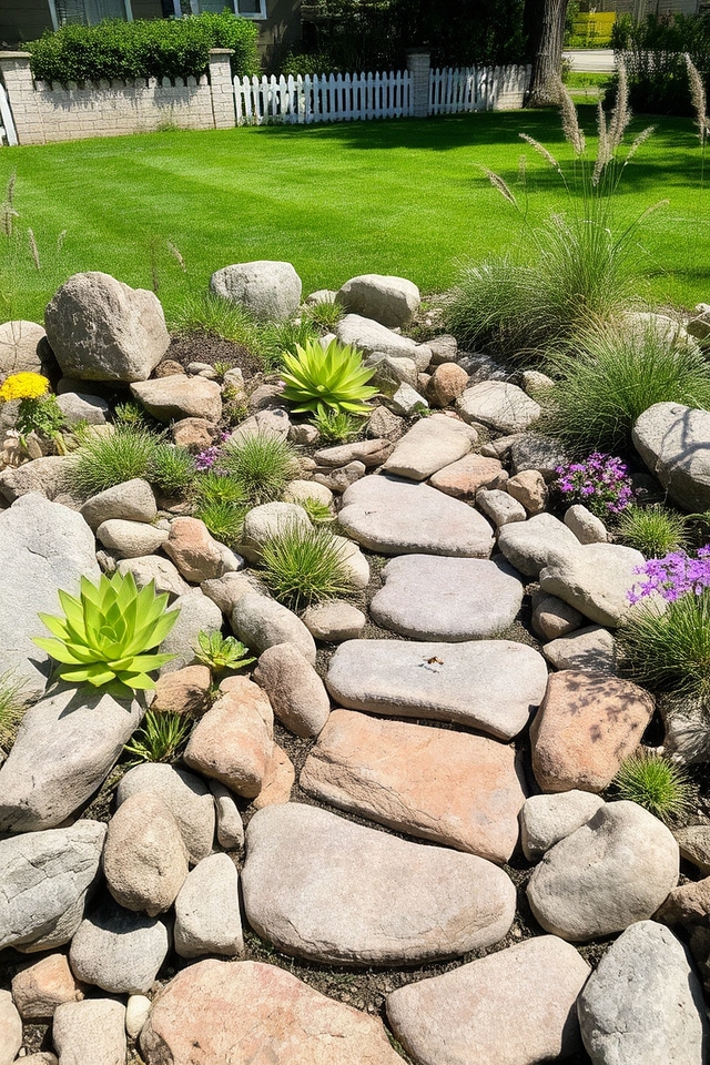 low maintenance rock garden design