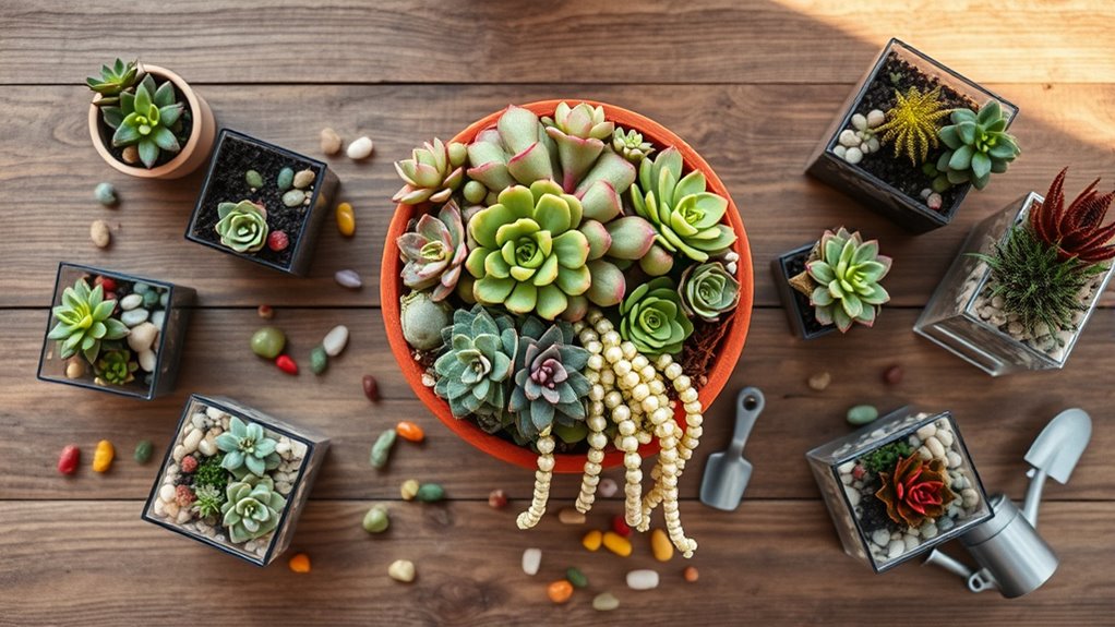 low maintenance succulent arrangements