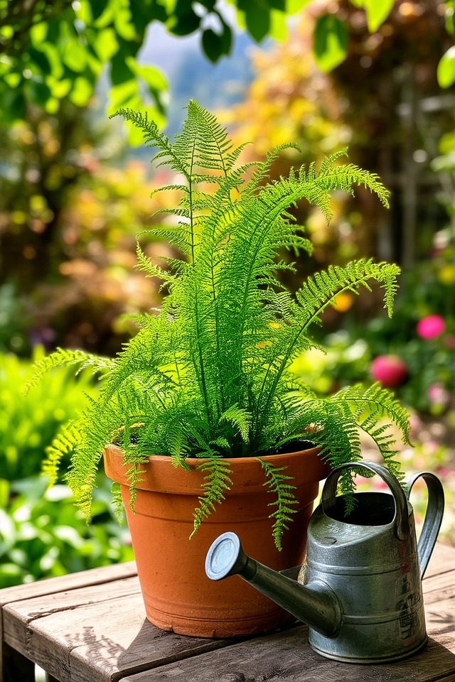 lush ferns for shaded areas